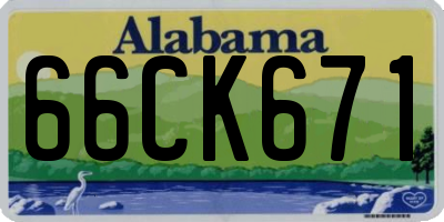 AL license plate 66CK671