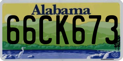 AL license plate 66CK673