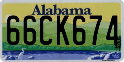 AL license plate 66CK674