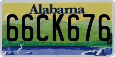 AL license plate 66CK676