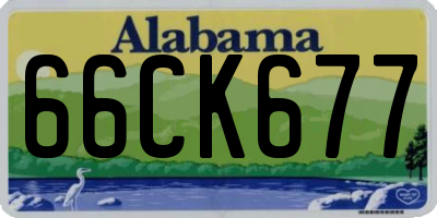 AL license plate 66CK677
