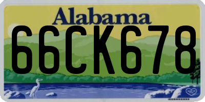 AL license plate 66CK678