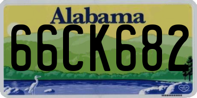 AL license plate 66CK682