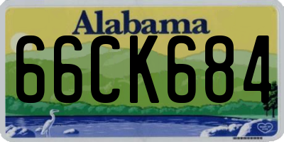 AL license plate 66CK684