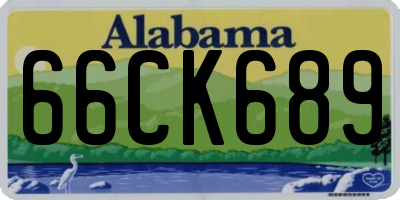 AL license plate 66CK689