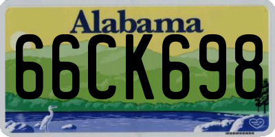 AL license plate 66CK698