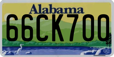 AL license plate 66CK700