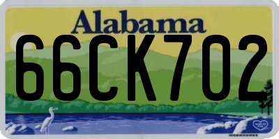 AL license plate 66CK702