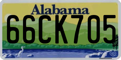 AL license plate 66CK705