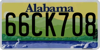 AL license plate 66CK708