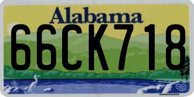 AL license plate 66CK718