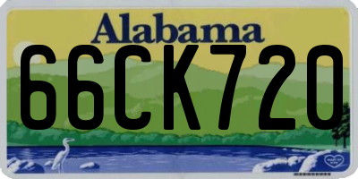 AL license plate 66CK720