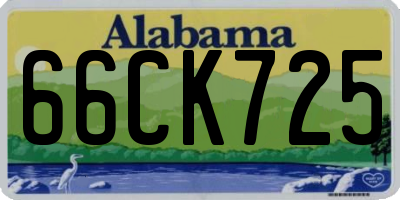 AL license plate 66CK725