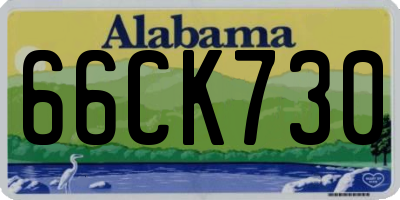 AL license plate 66CK730
