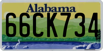 AL license plate 66CK734