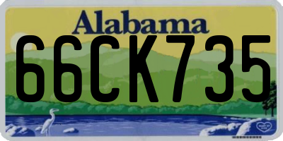 AL license plate 66CK735
