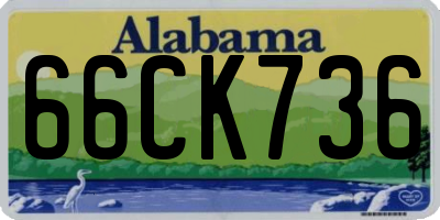 AL license plate 66CK736