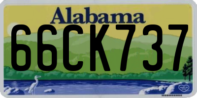 AL license plate 66CK737