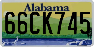 AL license plate 66CK745