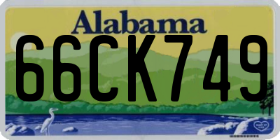 AL license plate 66CK749