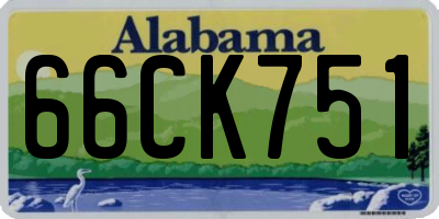 AL license plate 66CK751