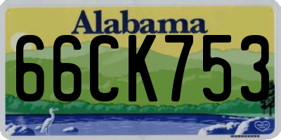 AL license plate 66CK753