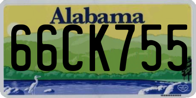AL license plate 66CK755