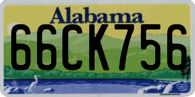 AL license plate 66CK756