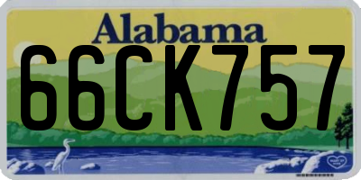 AL license plate 66CK757