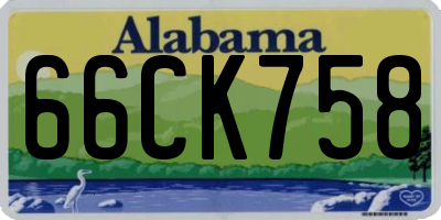 AL license plate 66CK758