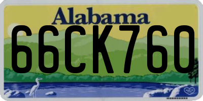 AL license plate 66CK760