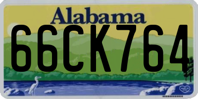 AL license plate 66CK764