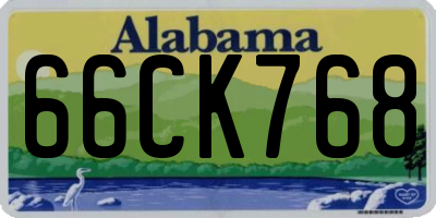 AL license plate 66CK768