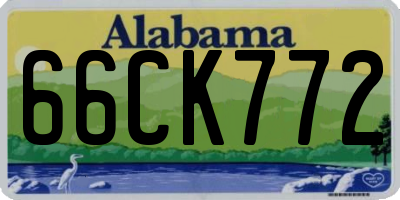 AL license plate 66CK772