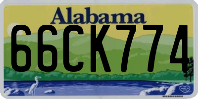 AL license plate 66CK774