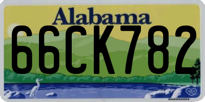 AL license plate 66CK782