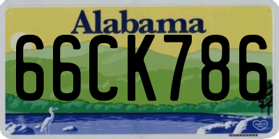 AL license plate 66CK786
