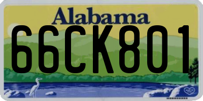 AL license plate 66CK801