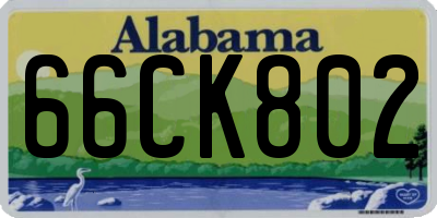 AL license plate 66CK802