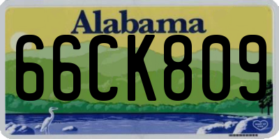 AL license plate 66CK809