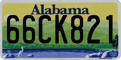 AL license plate 66CK821