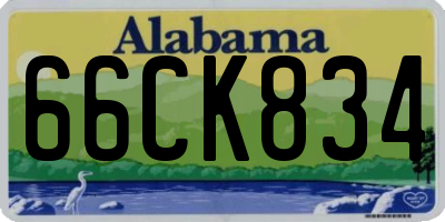 AL license plate 66CK834