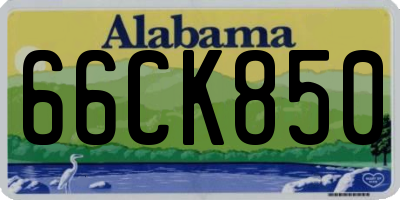 AL license plate 66CK850