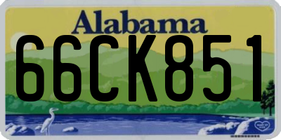 AL license plate 66CK851