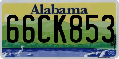 AL license plate 66CK853