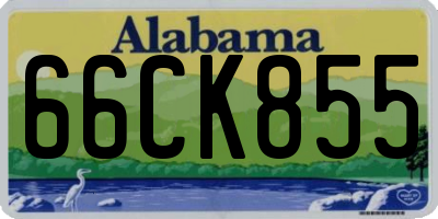 AL license plate 66CK855