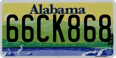 AL license plate 66CK868