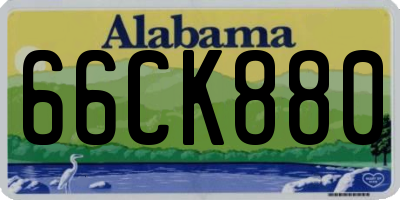 AL license plate 66CK880