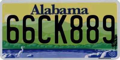 AL license plate 66CK889