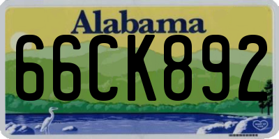 AL license plate 66CK892